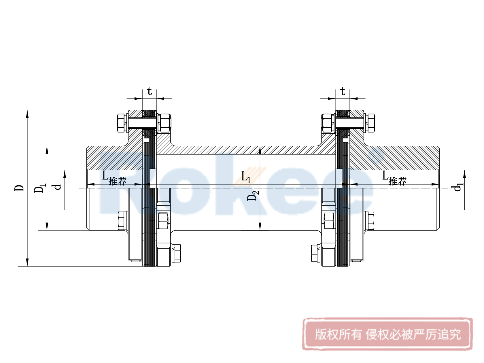 JMIIJ金屬膜片聯(lián)軸器,JMIIJ型帶中間軸膜片聯(lián)軸器,JMIIJ型膜片聯(lián)軸器